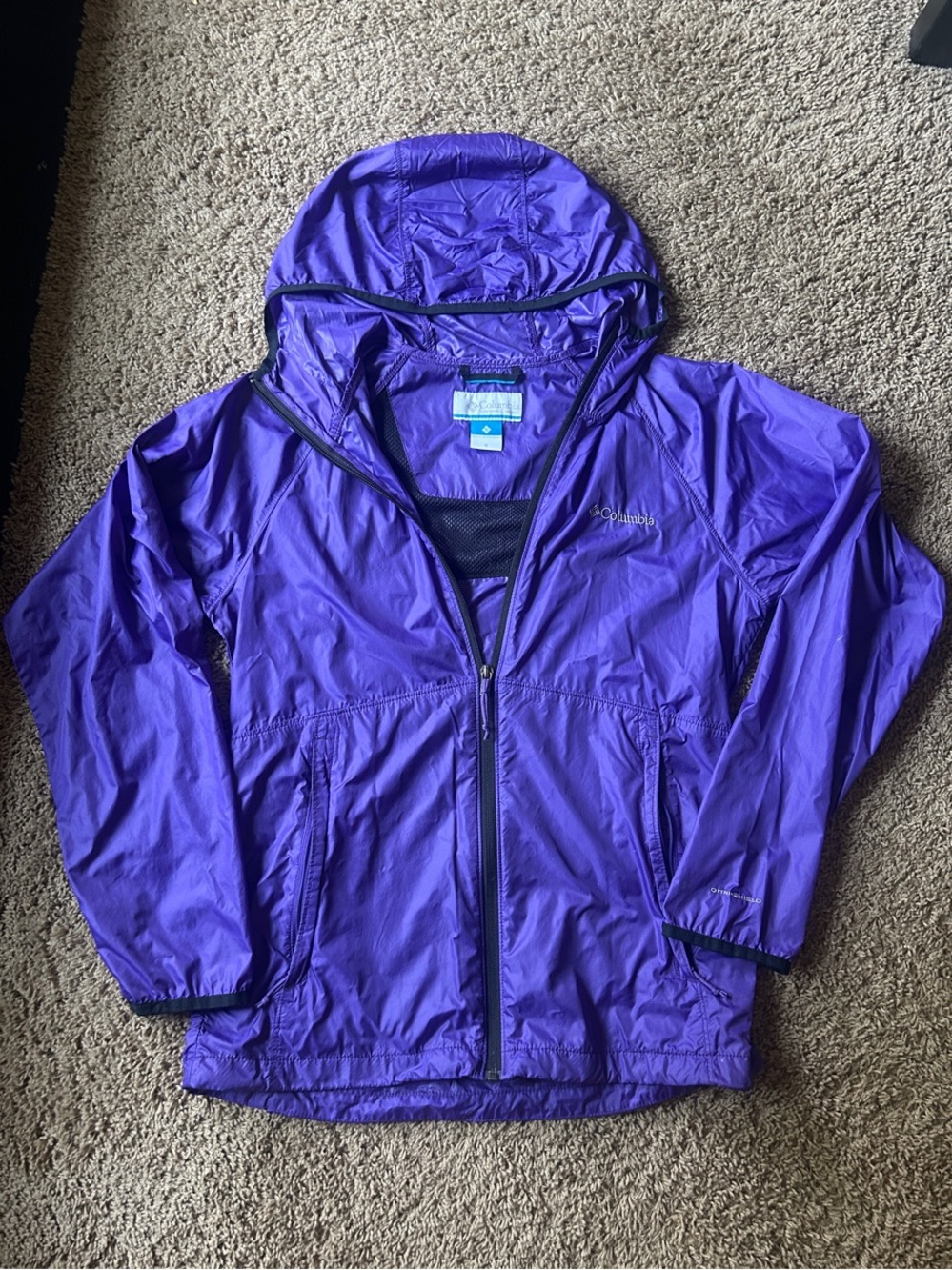 Columbia purple Lightweight Hooded Windbreaker